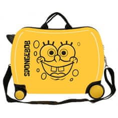 Joummabags Dětský cestovní kufr na kolečkách / odrážedlo SPONGEBOB Yellow, 34L, 2779821