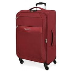 Joummabags Textilní cestovní kufr ROLL ROAD ROYCE Red/Červený, 66x43x26cm, 64L, 5019224 (medium)