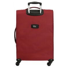 Joummabags Textilní cestovní kufr ROLL ROAD ROYCE Red/Červený, 66x43x26cm, 64L, 5019224 (medium)