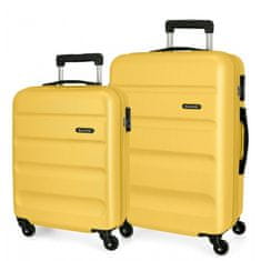 Joummabags Sada ABS cestovních kufrů ROLL ROAD FLEX Ochre, 55-65cm, 584956D
