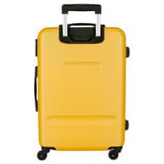 Joummabags Sada ABS cestovních kufrů ROLL ROAD FLEX Ochre, 55-65cm, 584956D