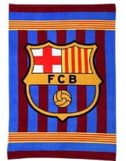FotbalFans Fleecová deka FC Barcelona, vínovo-modrá, 90x150