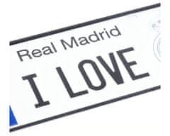 FotbalFans Plechová cedule Real Madrid FC, SPZ, I love