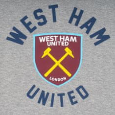 FotbalFans Mikina West Ham United FC, šedá, kapuce | L