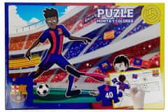 FotbalFans Puzzle FC Barcelona, 40 dílků, vybarvovací