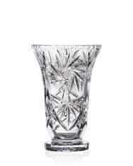Bohemia Crystal Ručně broušená váza Větrník 255mm