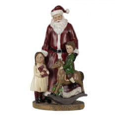 Clayre & Eef Dekorace - Santa s dětmi a dárky