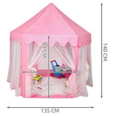 MG Children Tent dětský stan 135 x 140 cm, růžový
