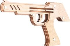 Woodcraft Dřevěné 3D puzzle Zbraň na gumičky