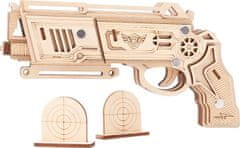 Woodcraft Dřevěné 3D puzzle Zbraň na gumičky Falcon
