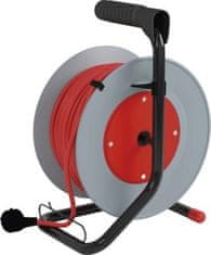 Emos Prodlužovací kabel na bubnu 15 m / 4 zásuvky / červený / PVC / 230 V / 1 mm2