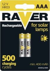 Raver Nabíjecí baterie do solárních lamp RAVER SOLAR AAA (HR03) 400 mAh