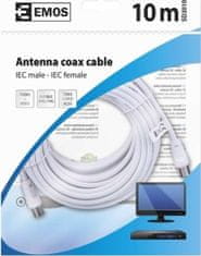 Emos Anténní koaxiální kabel stíněný 10m - rovné vidlice