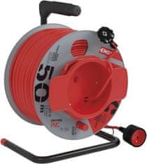 Emos Prodlužovací kabel na bubnu 50 m / 1 zásuvka / červený / PVC / 230 V / 1,5 mm2