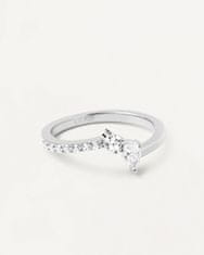 PDPAOLA Krásný stříbrný prsten se zirkony Ava Essentials AN02-863 (Obvod 48 mm)