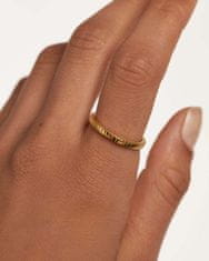 PDPAOLA Minimalistický pozlacený prsten Lea Essentials AN01-811 (Obvod 50 mm)