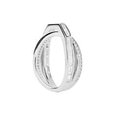 PDPAOLA Třpytivý stříbrný prsten se zirkony Olivia Essentials AN02-A10 (Obvod 58 mm)