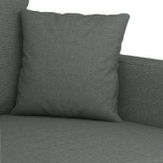 Vidaxl 3dílná sedací souprava s poduškami tmavě šedá textil