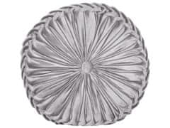 Beliani Kulatý sametový polštář 40 cm šedý UDALA