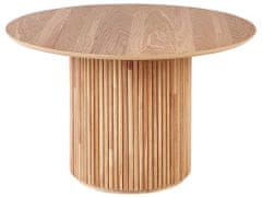 Beliani Kulatý jídelní stůl 120 cm světlé dřevo VISTALLA