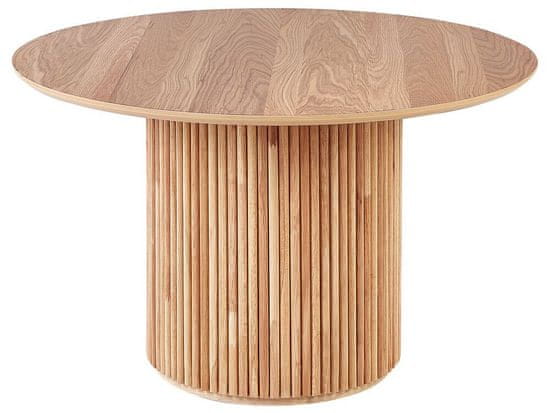 Beliani Kulatý jídelní stůl 120 cm světlé dřevo VISTALLA