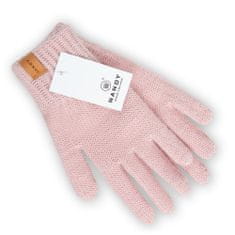 NANDY Dámské zimní rukavice klasické hladké - růžová