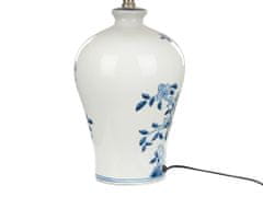 Beliani Porcelánová stolní lampa bílá/modrá MAGROS
