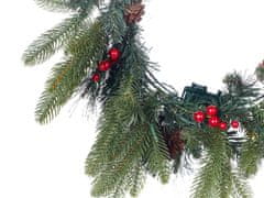 Beliani Osvícený vánoční věnec 50 cm zelený WHITEHORN