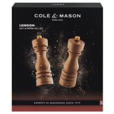Cole Mason London Přírodní Buk, Precision+, Mlýnek na sůl & Mlýnek na pepř, 180 mm, GS