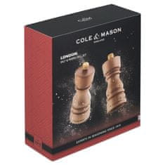 Cole Mason London Přírodní Buk, Precision+, Mlýnek na sůl & Mlýnek na pepř, 130 mm, GS