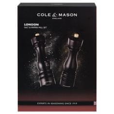 Cole Mason London Chocolate Wood, Precision+, Mlýnek na sůl & Mlýnek na pepř, 220 mm, GS