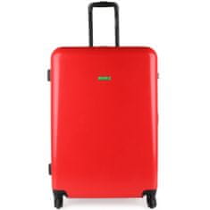 Benetton Skořepinový cestovní kufr Cocoon L 96,5 l červená