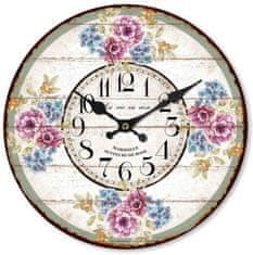 Isabelle Rose Dřevěné nástěnné hodiny Jaro 29 cm