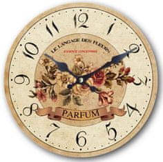 Isabelle Rose Dřevěné nástěnné hodiny Parfum 29 cm