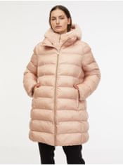 Geox Růžový dámský prošívaný kabát Geox Desya XL