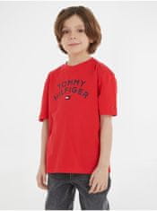 Tommy Hilfiger Červené klučičí tričko Tommy Hilfiger 128