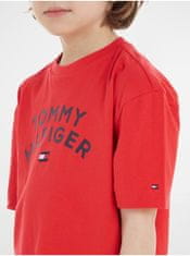 Tommy Hilfiger Červené klučičí tričko Tommy Hilfiger 128