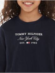 Tommy Hilfiger Tmavě modré holčičí tričko Tommy Hilfiger 160