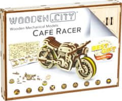 Wooden city 3D puzzle Motorka Café Racer 85 dílů