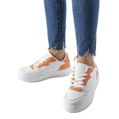 Bílé boty s oranžovými akcenty velikost 40