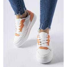 Bílé boty s oranžovými akcenty velikost 39