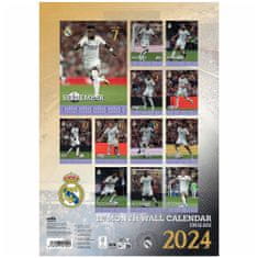 FotbalFans Nástěnný Kalendář 2024 Real Madrid FC, A3