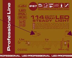 Xmas King XmasKing LED krápník 3x0,5m 114 MAXI LED propojitelné PROFI 2-pin venkovní, teplá bílá rampouchy