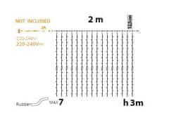 Xmas King XmasKing LED závěs 2x3m 608 MAXI LED propojitelné PROFI 2-pin 230V venkovní, teplá bílá bez napájení