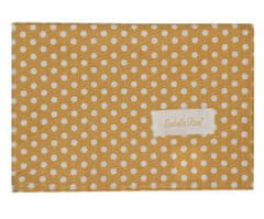 Isabelle Rose Kuchyňská utěrka bavlněná hořčicová s puntíky 50 x 70 cm