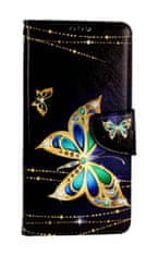TopQ Pouzdro Xiaomi Redmi Note 12 knížkové Zlatý motýl 112839