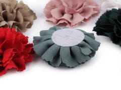 Kraftika 10ks pudrová textilní květ k našití a nalepení 10 cm