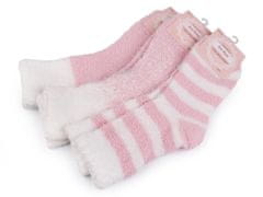 Kraftika 3pár (vel. 35-38) růžová nejsv. dámské froté ponožky