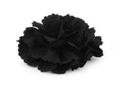 Kraftika 10ks černá textilní květ k našití a nalepení 10 cm, květy