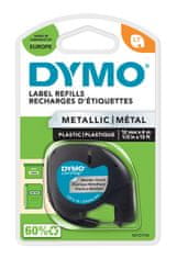 Dymo Dymo LetraTag páska metalická 12mm x 4m, stříbrná, 59429, S0721730